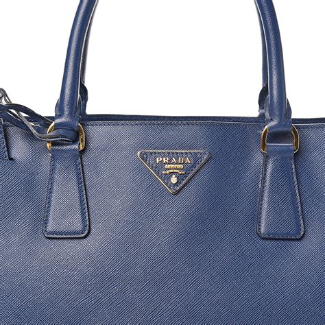 prada saffiano cuir bluette large size|PRADA Saffiano Cuir Large Double Bag Bleuette.